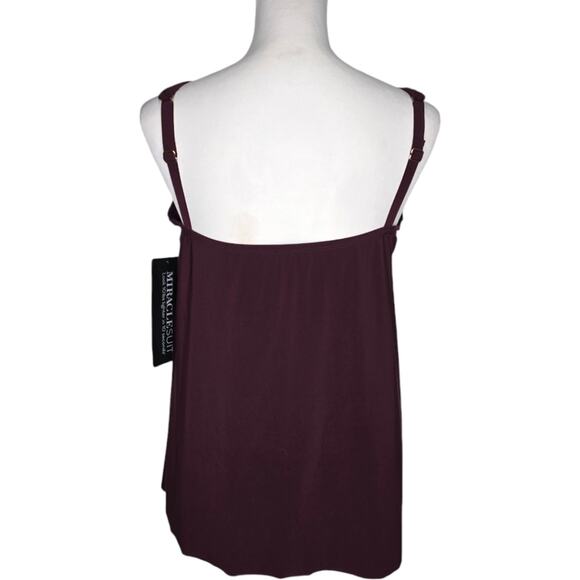 Miraclesuit Illusionists Mirage Tankini Top Shiraz Size 10 - Picture 4 of 10